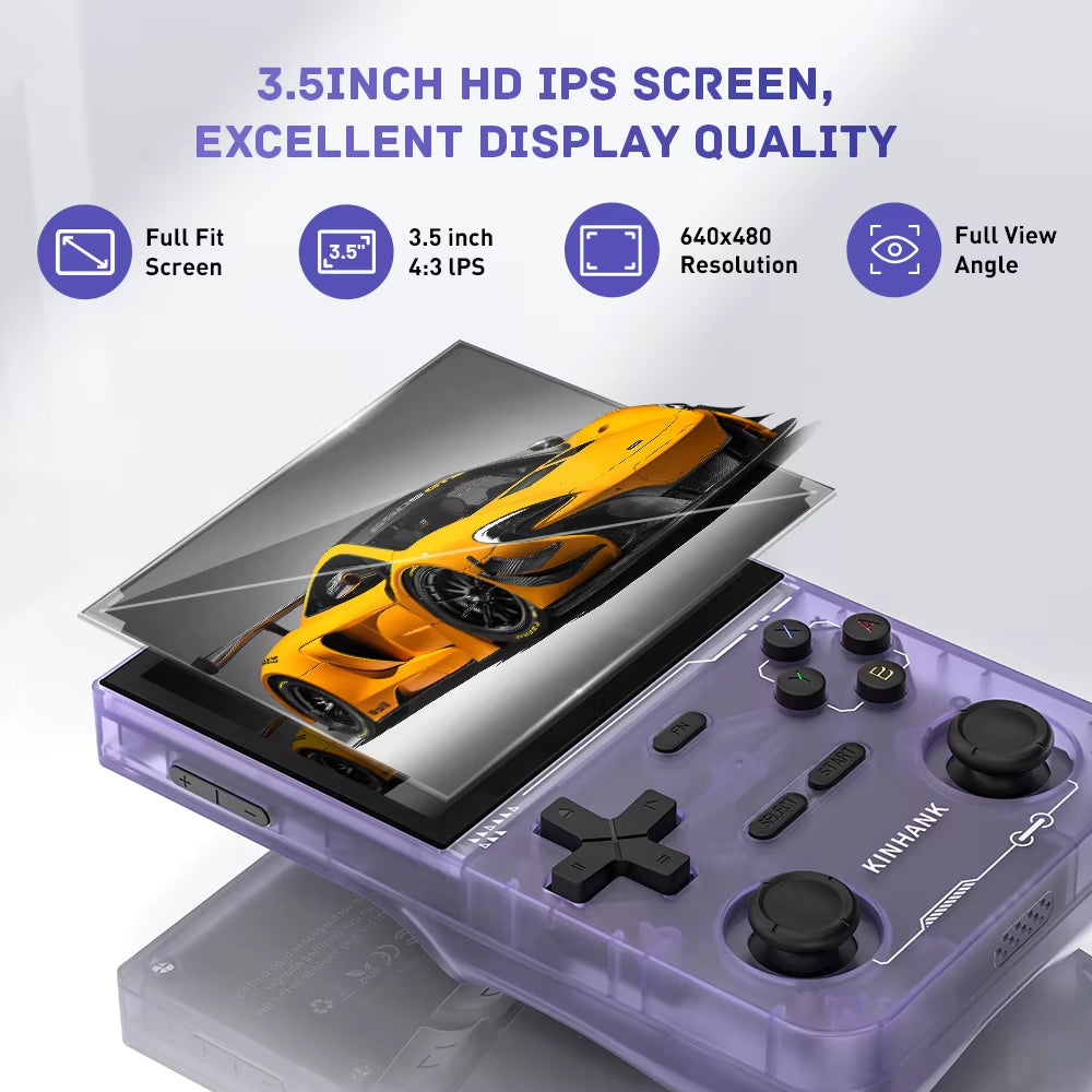 K36 Retro Handheld Video Game Console 500Nit 3.5 Inch IPS Screen 16000 Games Emulator for PS1/PSP/DC/N64/SS