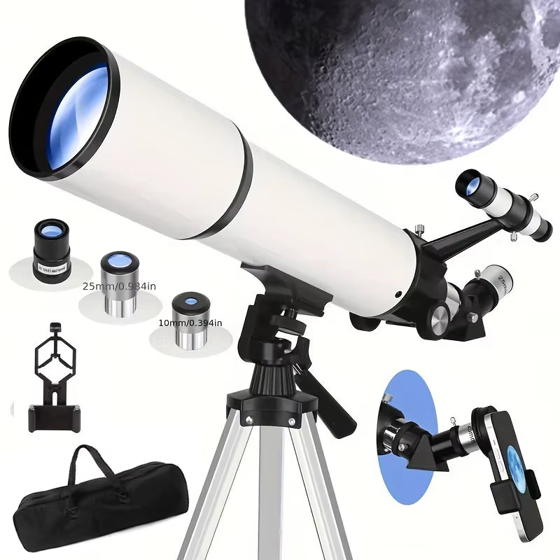 80600 Professional Astronomical Telescope 180X Monocular 80MM Large-Aperture for Stargazing Bird Watching Moon Nebula