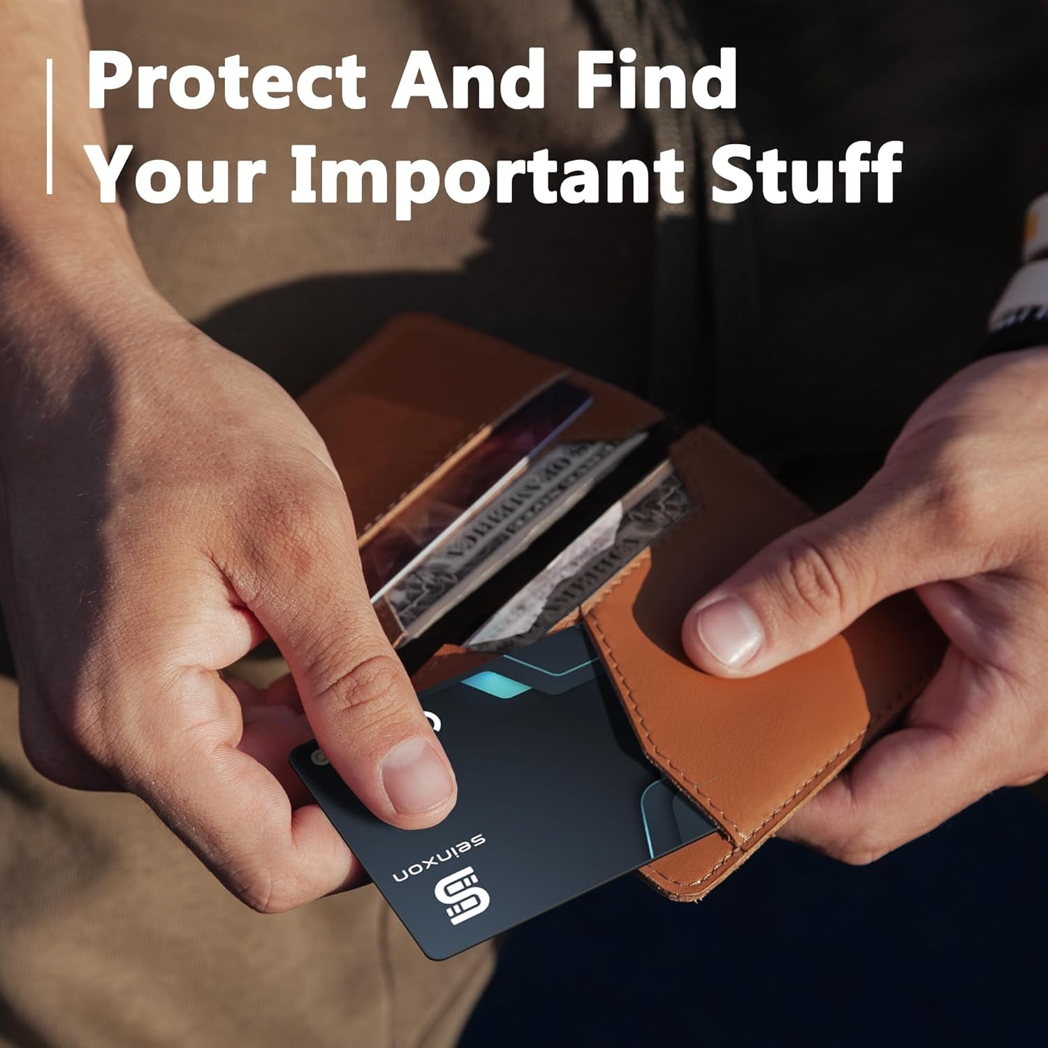 Wallet Finder RFID Blocking Card Rechargeable IP68 Item Tracker Works with Apple, Find My App and Network with Charging Cable 2024 (Ios Only) Ultra