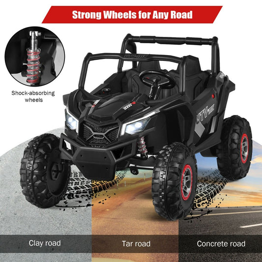 12V Electric Car with Music Remote Control and 2 Seats for Kids