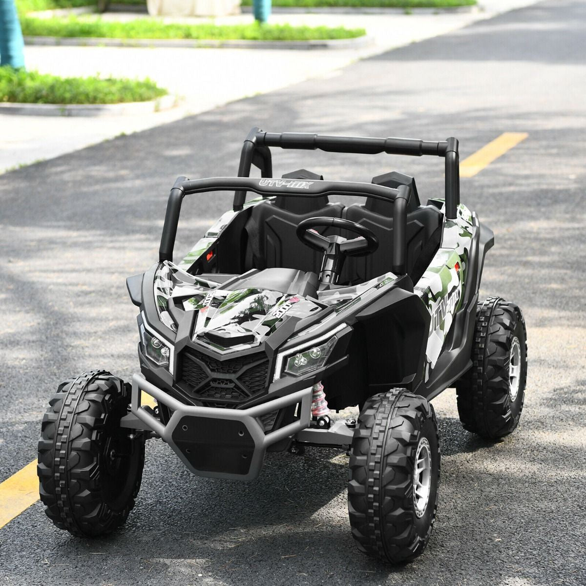 12V Electric Car with Music Remote Control and 2 Seats for Kids