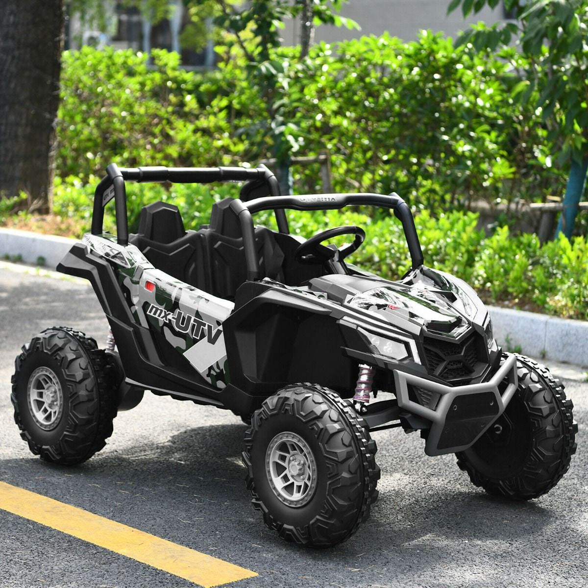12V Electric Car with Music Remote Control and 2 Seats for Kids
