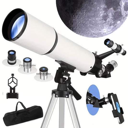 80600 Professional Astronomical Telescope 180X Monocular 80MM Large-Aperture for Stargazing Bird Watching Moon Nebula