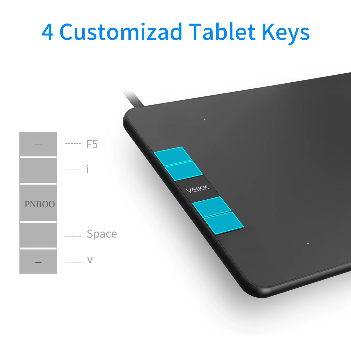 PNBOO PN640 Graphics Drawing Tablet 6 X 4 Inch Active Area 8192 Levels Pressure Tilt Function Art Animation Drawing Board