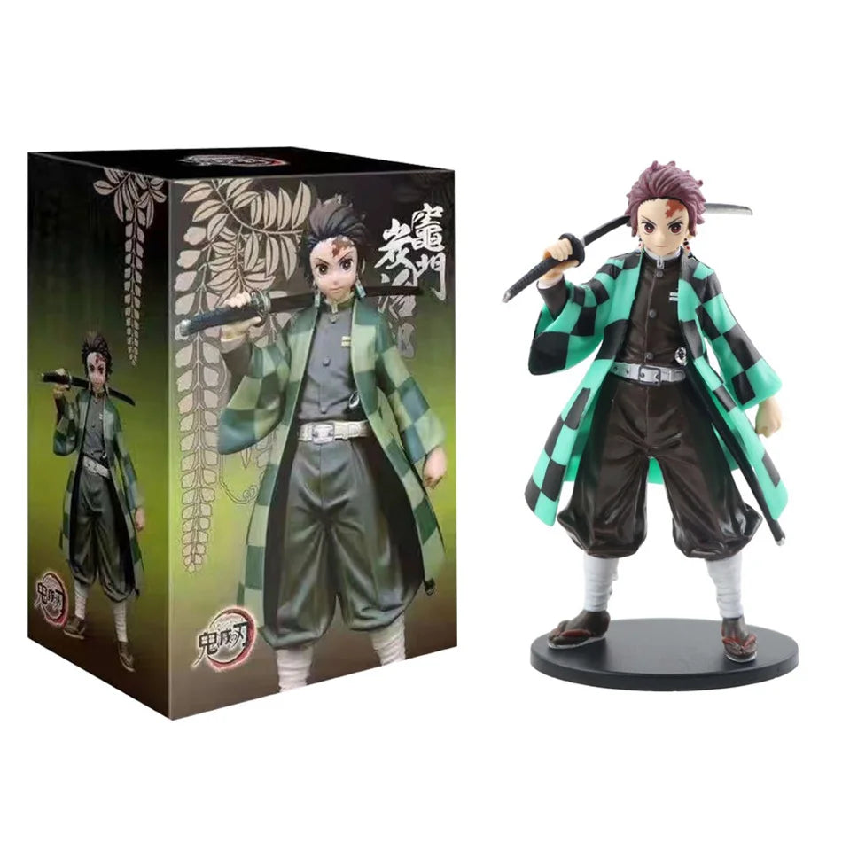 Anime Demon Slayer Kimetsu No Yaiba Figure Kamado Tanjirou Action Figure Agatsuma Zenitsu Nezuko Warrior PVC Model Toys