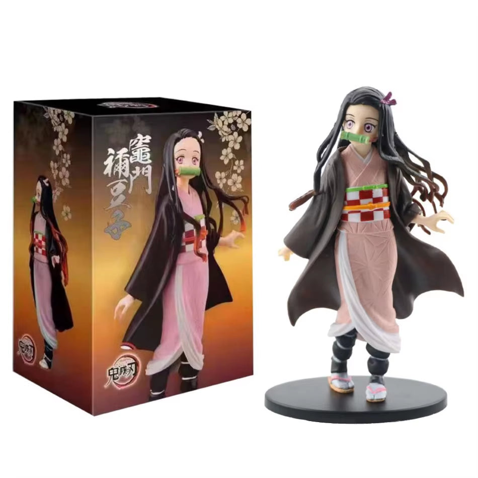 Anime Demon Slayer Kimetsu No Yaiba Figure Kamado Tanjirou Action Figure Agatsuma Zenitsu Nezuko Warrior PVC Model Toys