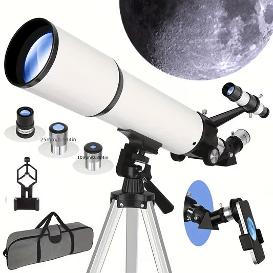 80600 Professional Astronomical Telescope 180X Monocular 80MM Large-Aperture for Stargazing Bird Watching Moon Nebula